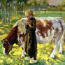 Girl With Cow - Paul Rink